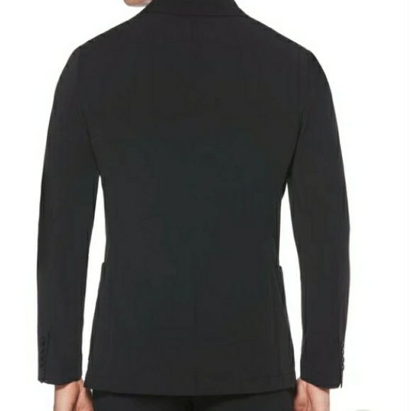 Perry Ellis Stretch No Wrinkle Travel Uniform Black Jacket 48 50 Mens NEW - Picture 2 of 6